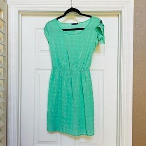 Soprano Mint Green Star Pattern Mini Dress
